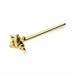 Frog Shaped Straight Nose Stud NSKA-811